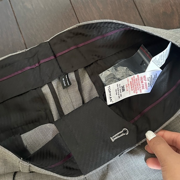 Topman Light Gray Dress Pants | BNWT | Skinny Fit | 30R | Workwear Formal - Picture 3 of 6